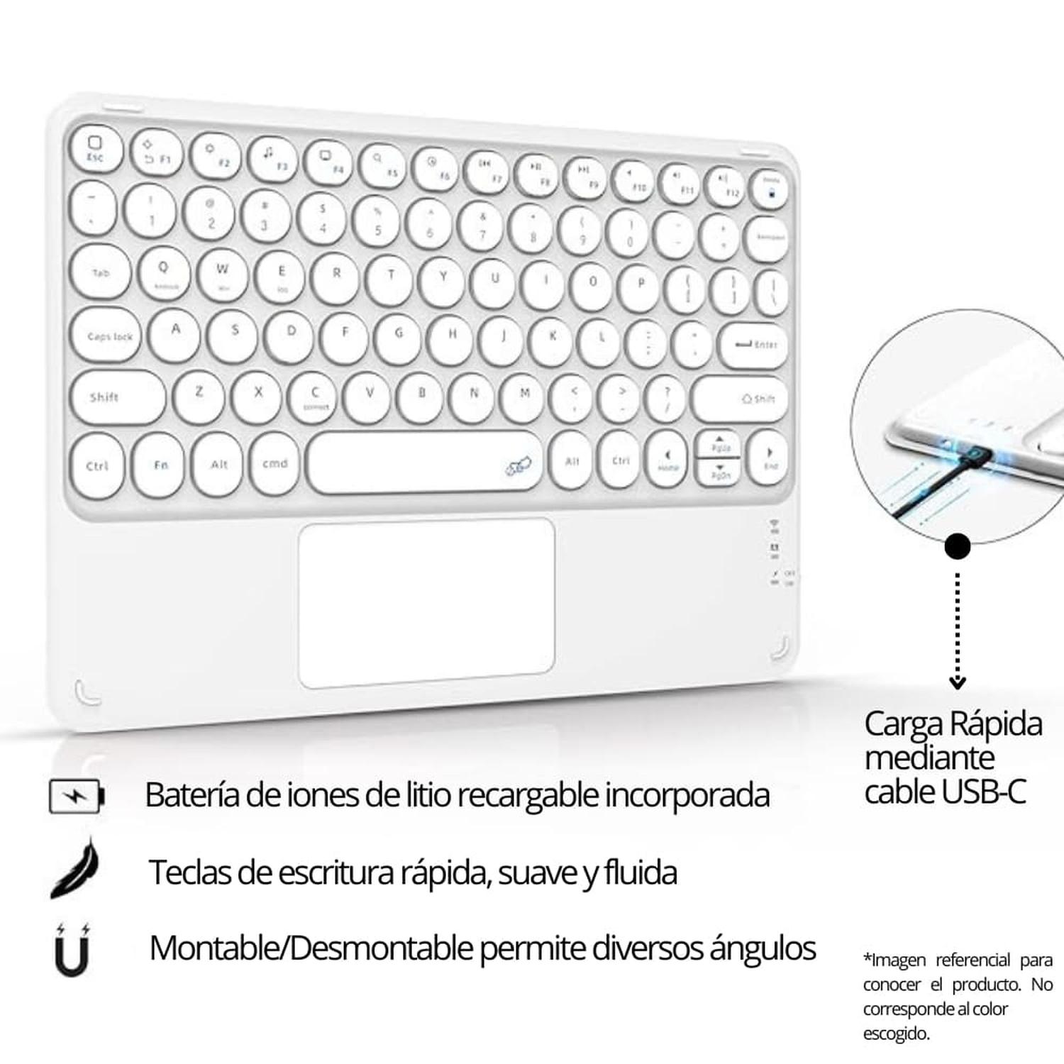 FUNDA TECLADO TOUCHPAD PARA IPAD 10.2 (7/8/9) ESPAÑOL - 3