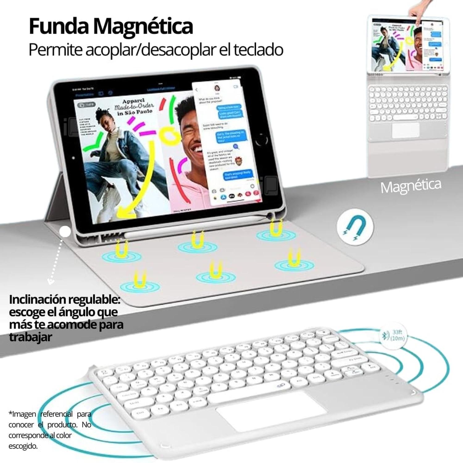 FUNDA TECLADO TOUCHPAD PARA IPAD 10.2 (7/8/9) ESPAÑOL - 5