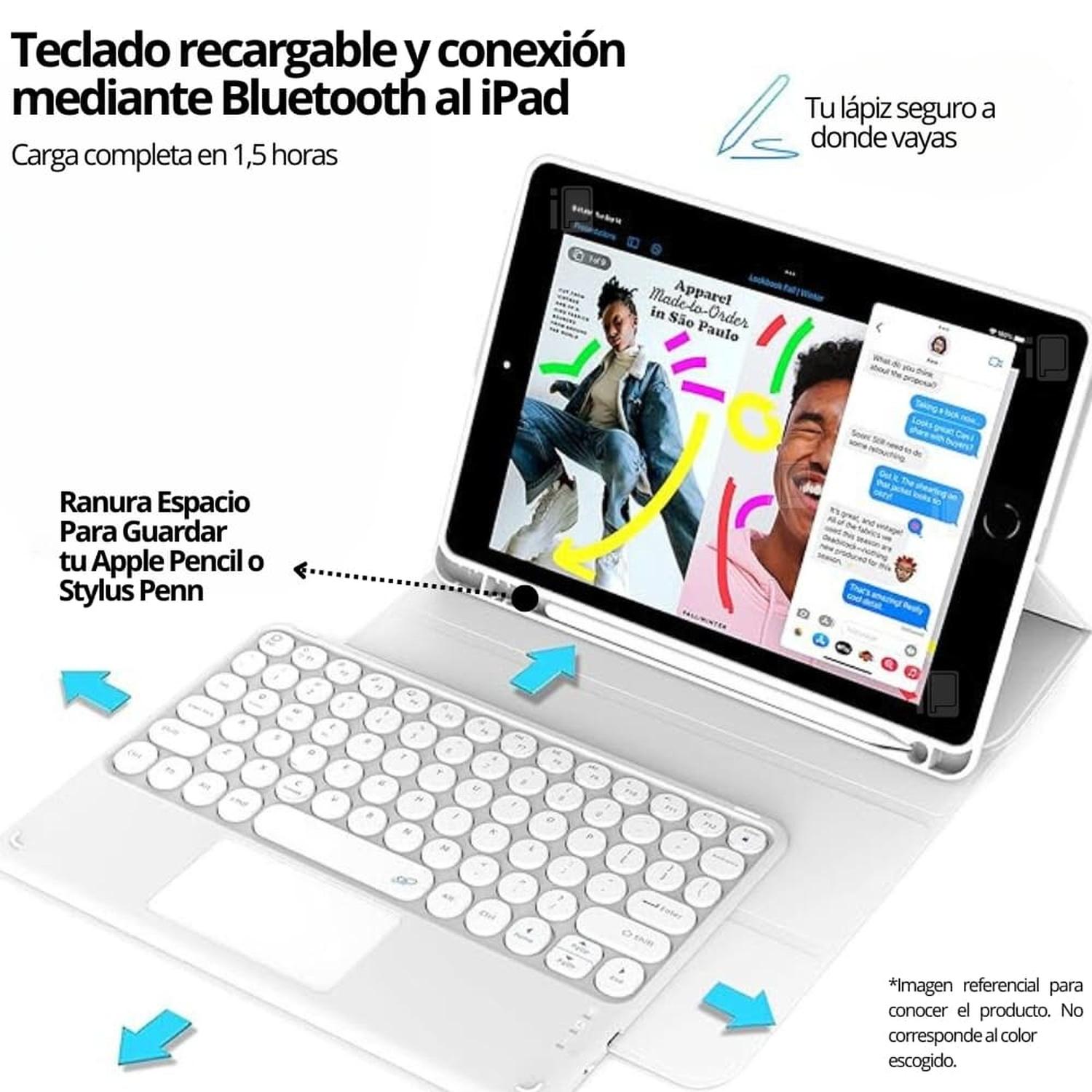 FUNDA TECLADO TOUCHPAD PARA IPAD 9.7 (5/6) ESPAÑOL - 6