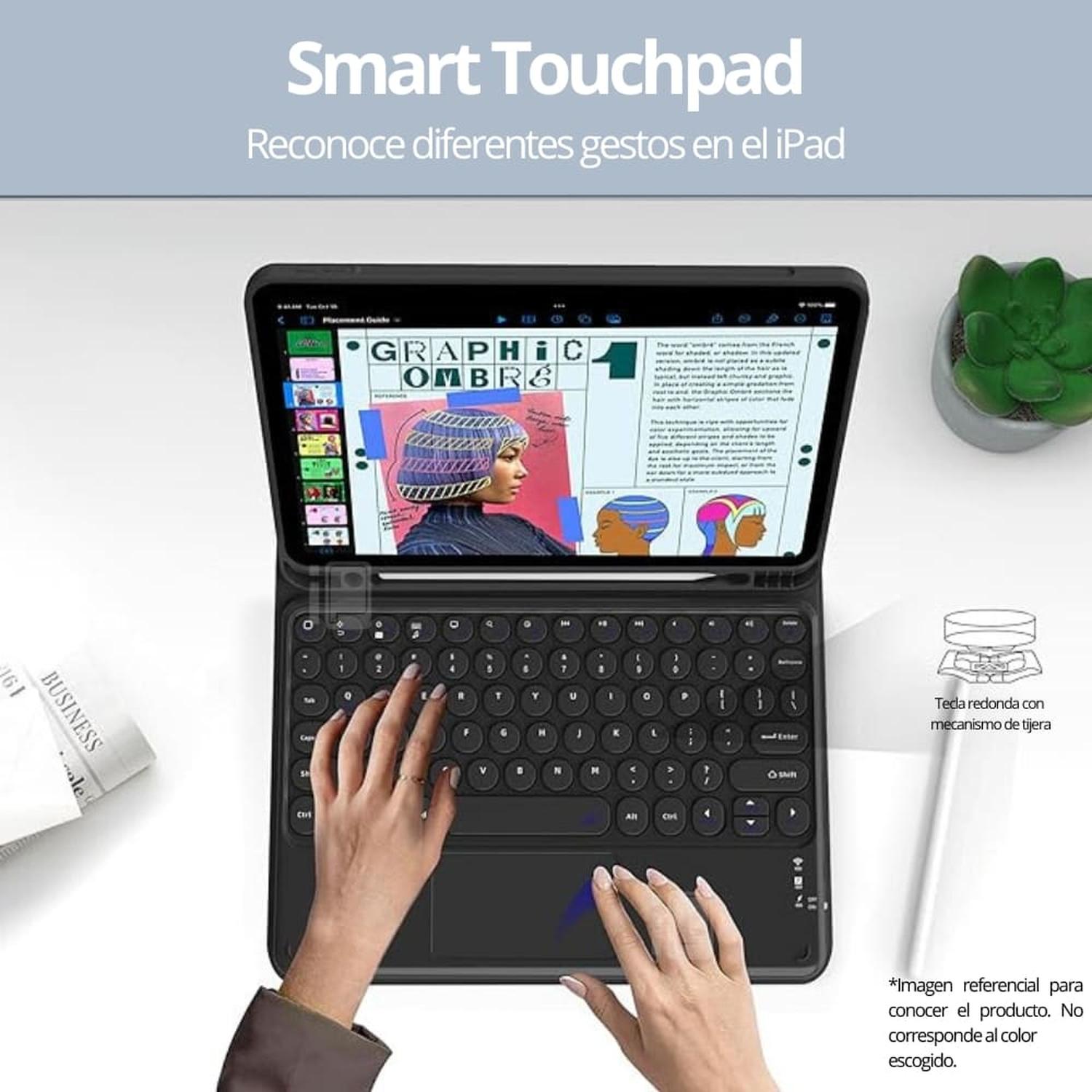FUNDA TECLADO TOUCHPAD PARA IPAD AIR 4 Y 5 (10.9) - 3