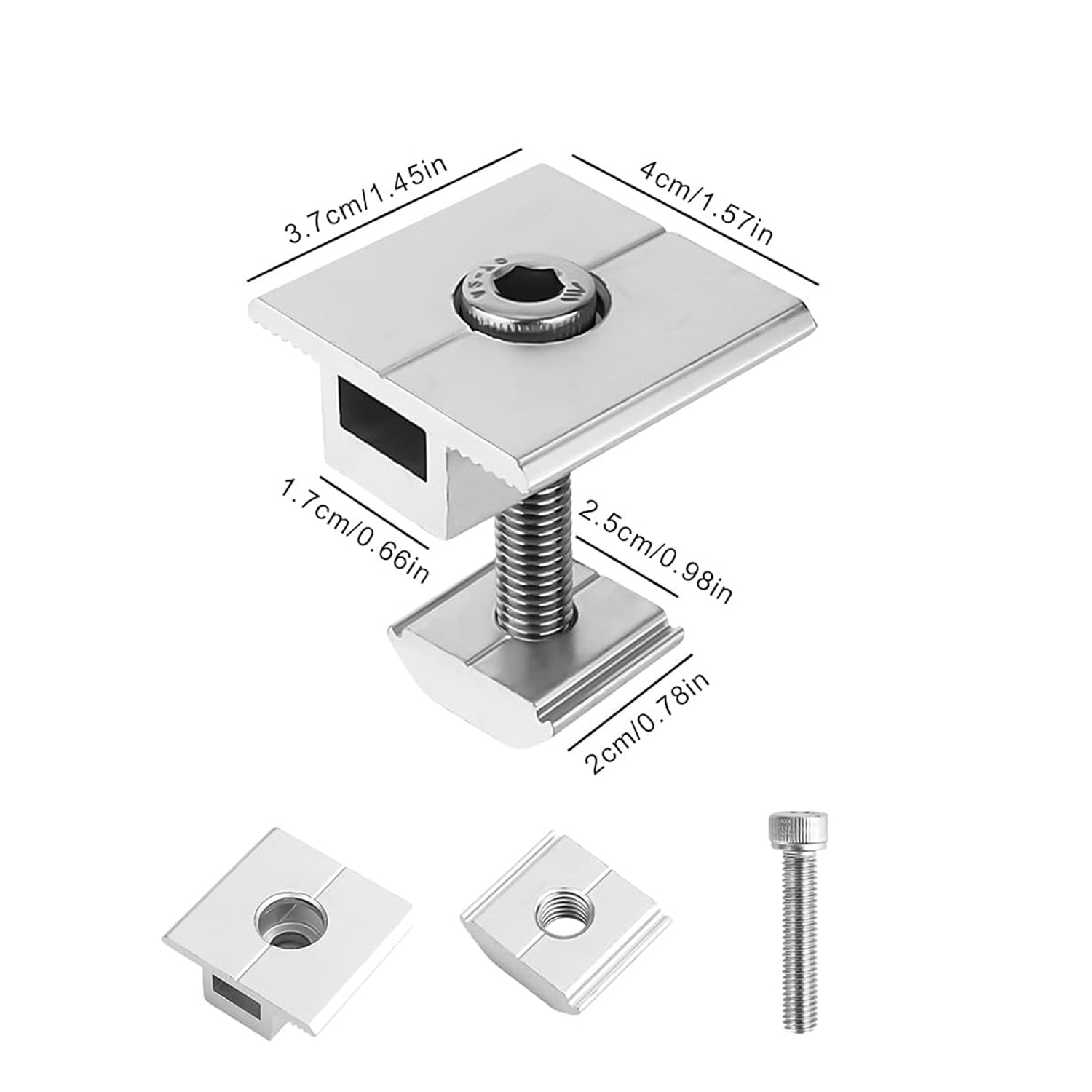 ABRAZADERA MEDIO PANEL SOLAR 40MM - 4