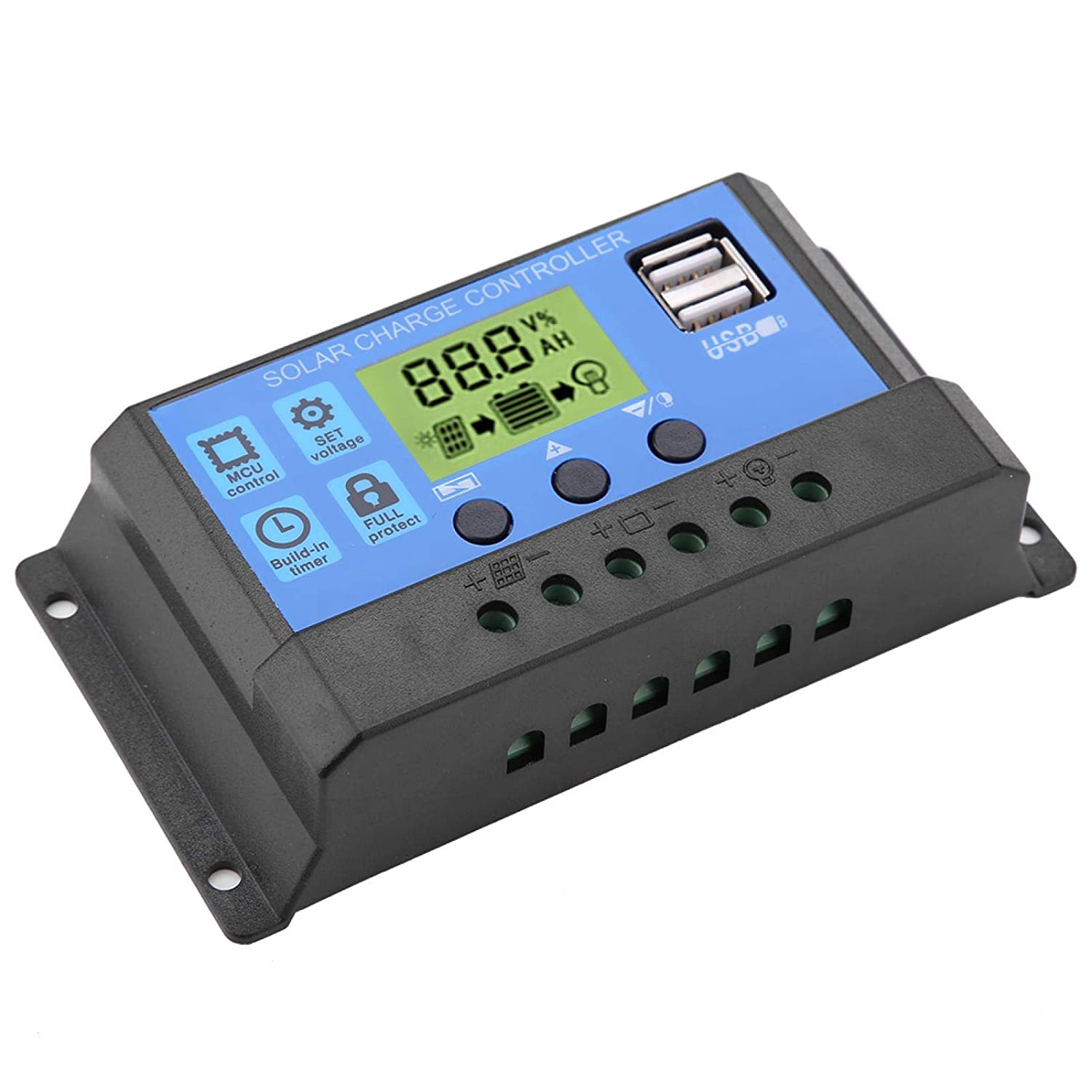 REGULADOR CARGA SOLAR DIGITAL SOLIOT 12V 24V 60A 2USB - 2