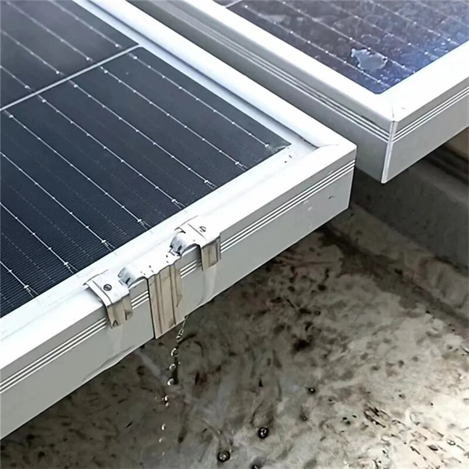 PACK 12 FIJACIONES CLIPS METALICOS DRENAJE PANEL SOLAR - 4