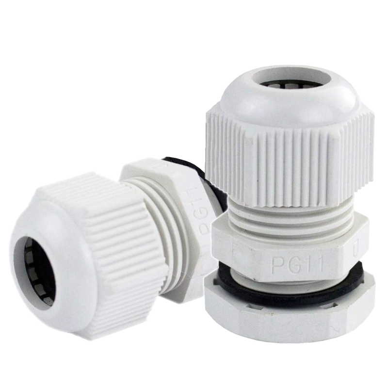 PRENSA ESTOPA PG11 IP68 (5 - 10MM) BLANCO 10 UNIDADES - 2