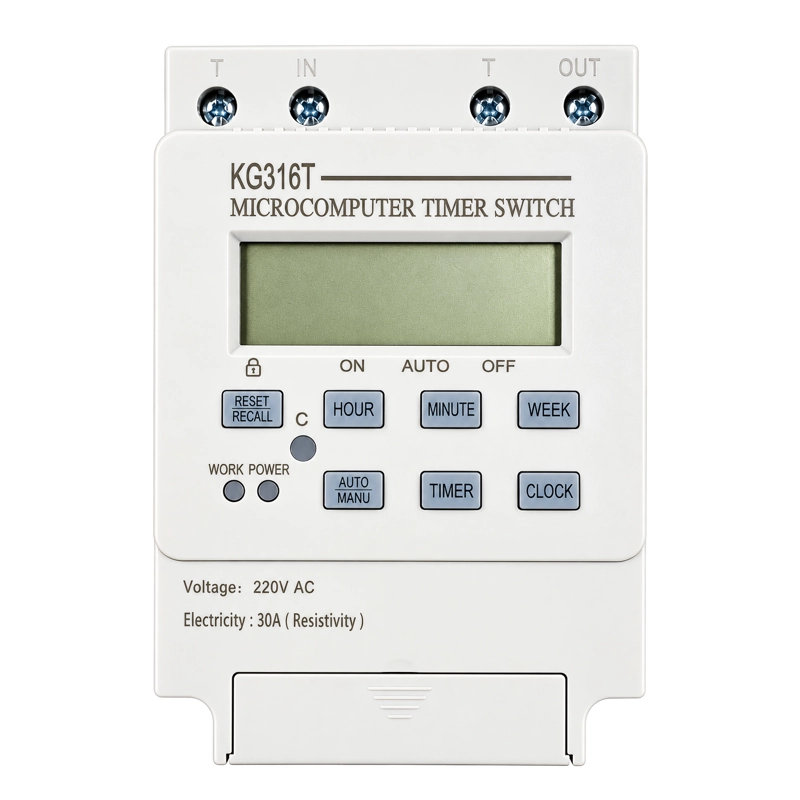 TEMPORIZADOR DIGITAL PROGRAMABLE RIEL DIN 220V 25A - 1