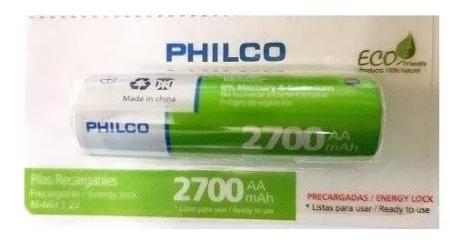 PILA PHILCO RECARGABLE AA 1.2V 2700MAH NI-MH - 2