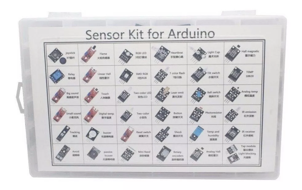 KIT 37 SENSORES PARA ARDUINO Y RASPBERRY PI EN CAJA PLÁSTICA - 2