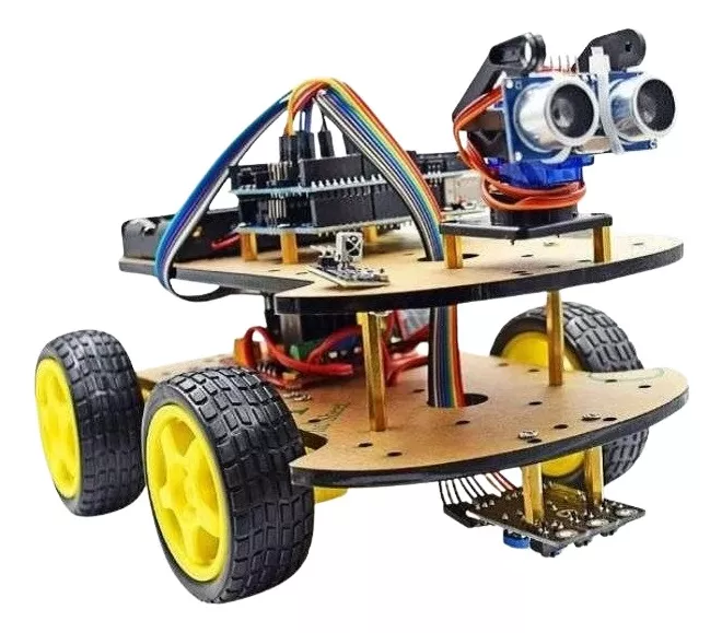 KIT CHASIS COMPLETO AUTO 4WD / ROBOT ARDUINO COMPATIBLE - 2