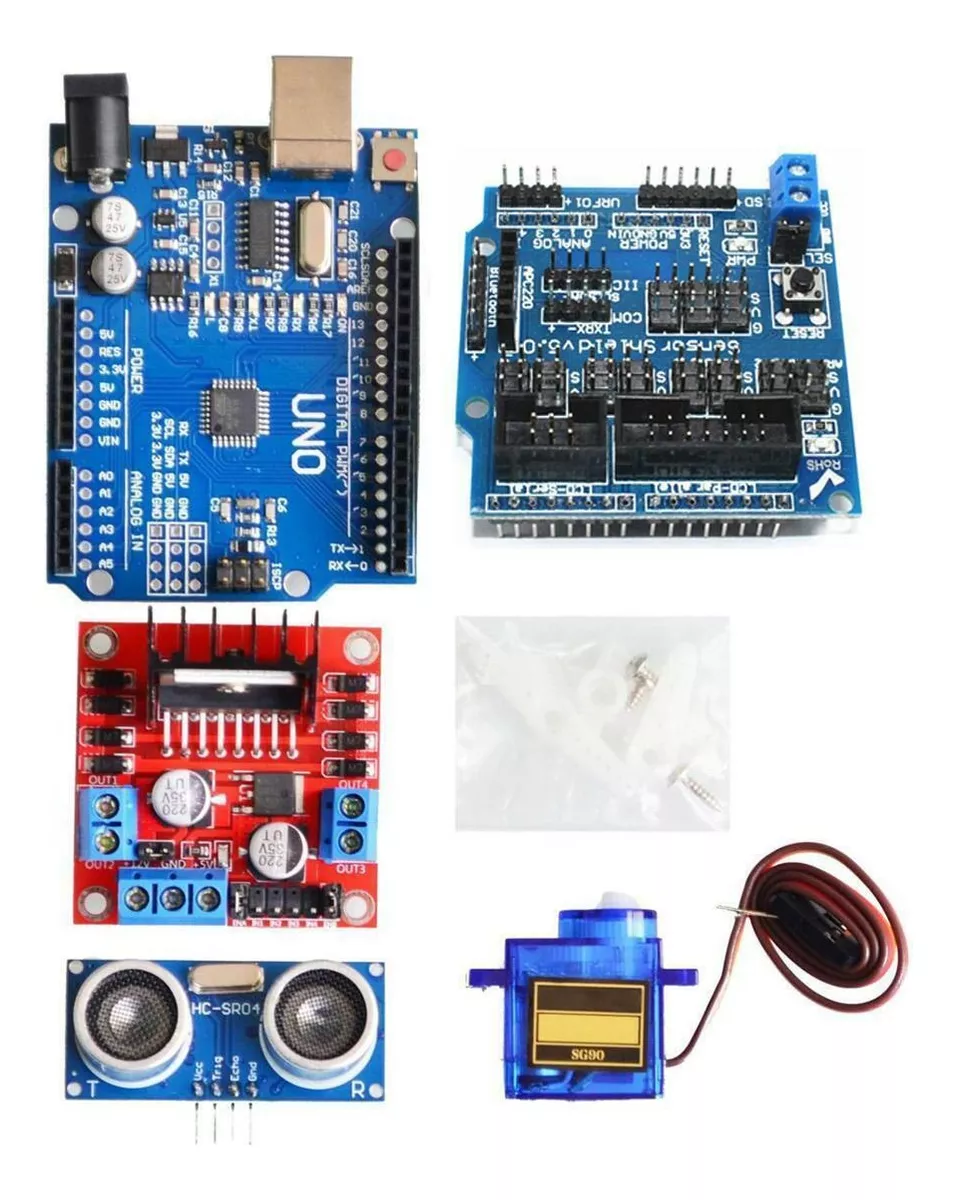 KIT CHASIS COMPLETO AUTO 4WD / ROBOT ARDUINO COMPATIBLE - 3