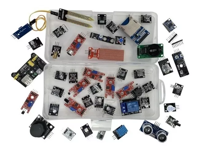 KIT 45 SENSORES PARA ARDUINO Y RASPBERRY PI EN CAJA PLÁSTICA - 1