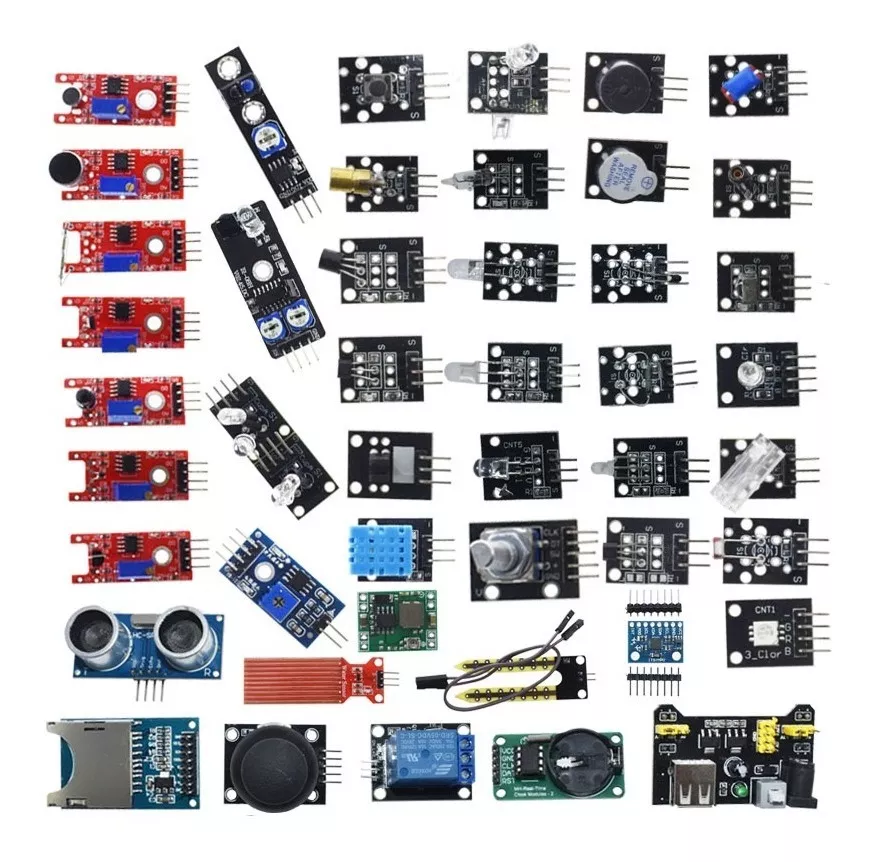 KIT 45 SENSORES PARA ARDUINO Y RASPBERRY PI EN CAJA PLÁSTICA - 2