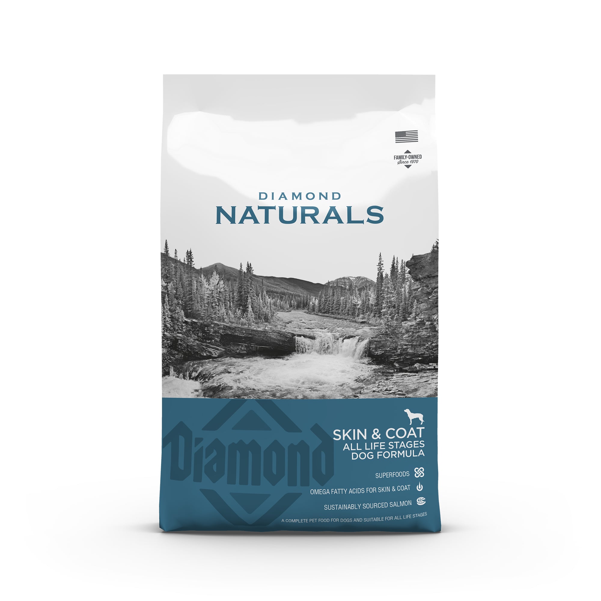 ALIMENTO GATOS DIAMOND NATURALS SKIN + COAT SALMÓN Y PAPA 15 KG - 1