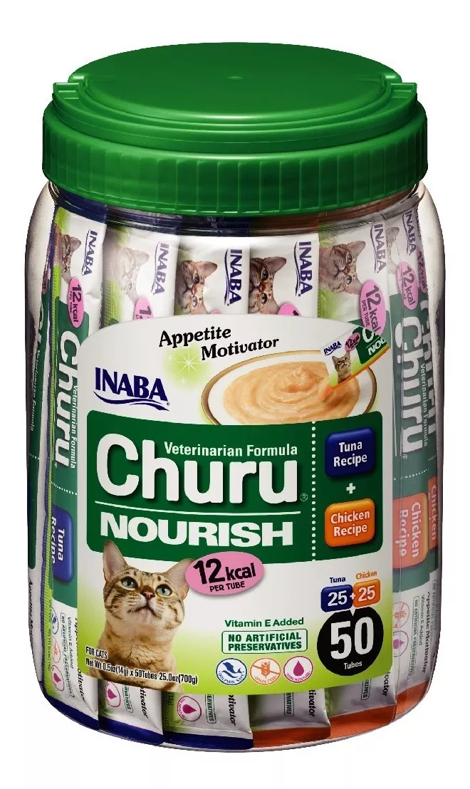 CHURU NOURISH ESTIMULANTE DEL APETITO 50 TUBOS PARA GATOS - 1