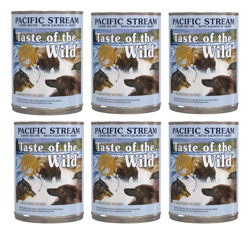 TASTE OF THE WILD PERROS PACIFIC STREAM PACK X 6 LATAS 390G - 1