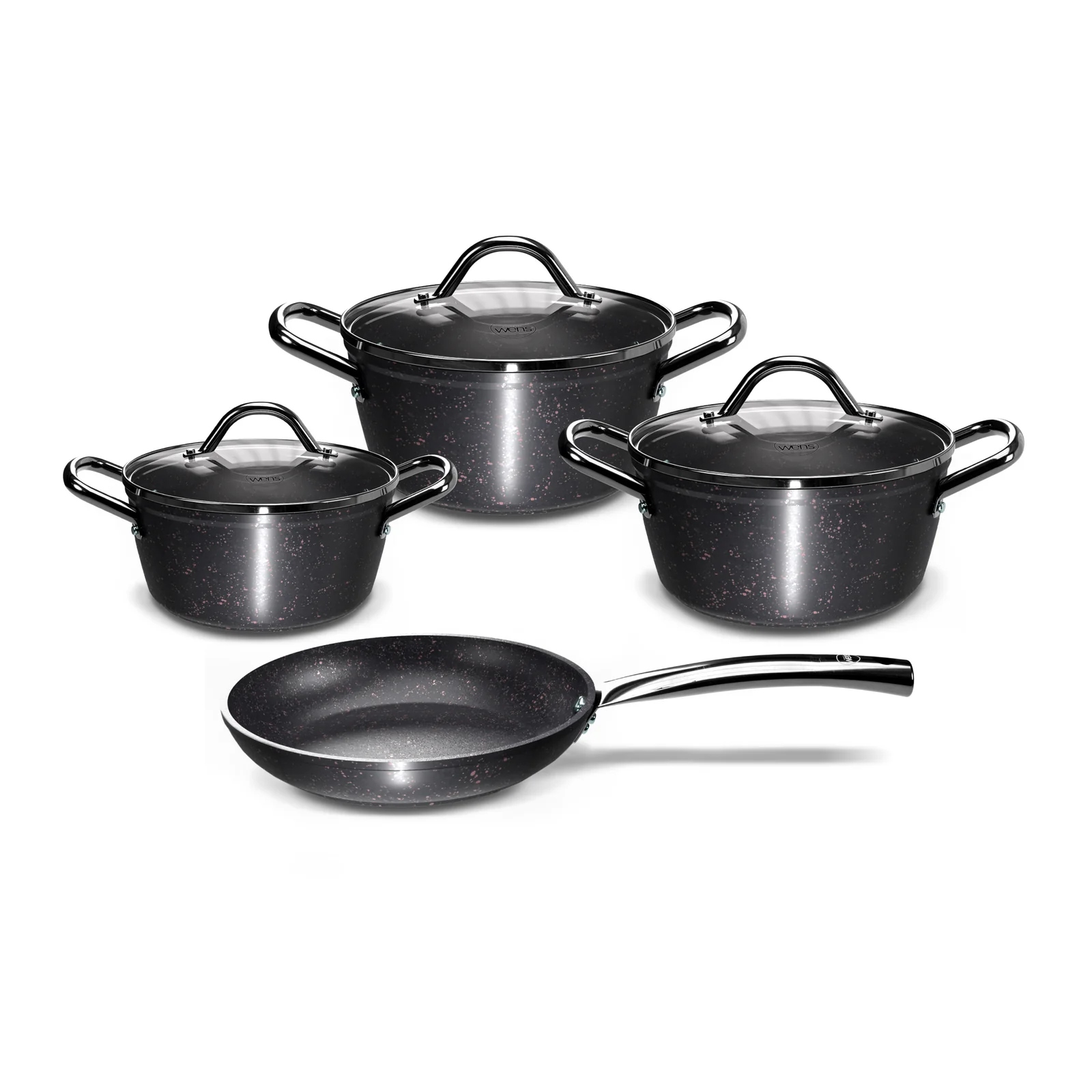 BATERÍA DE COCINA 7 PIEZAS ALUMINIO FORJADO POMPEI - 1