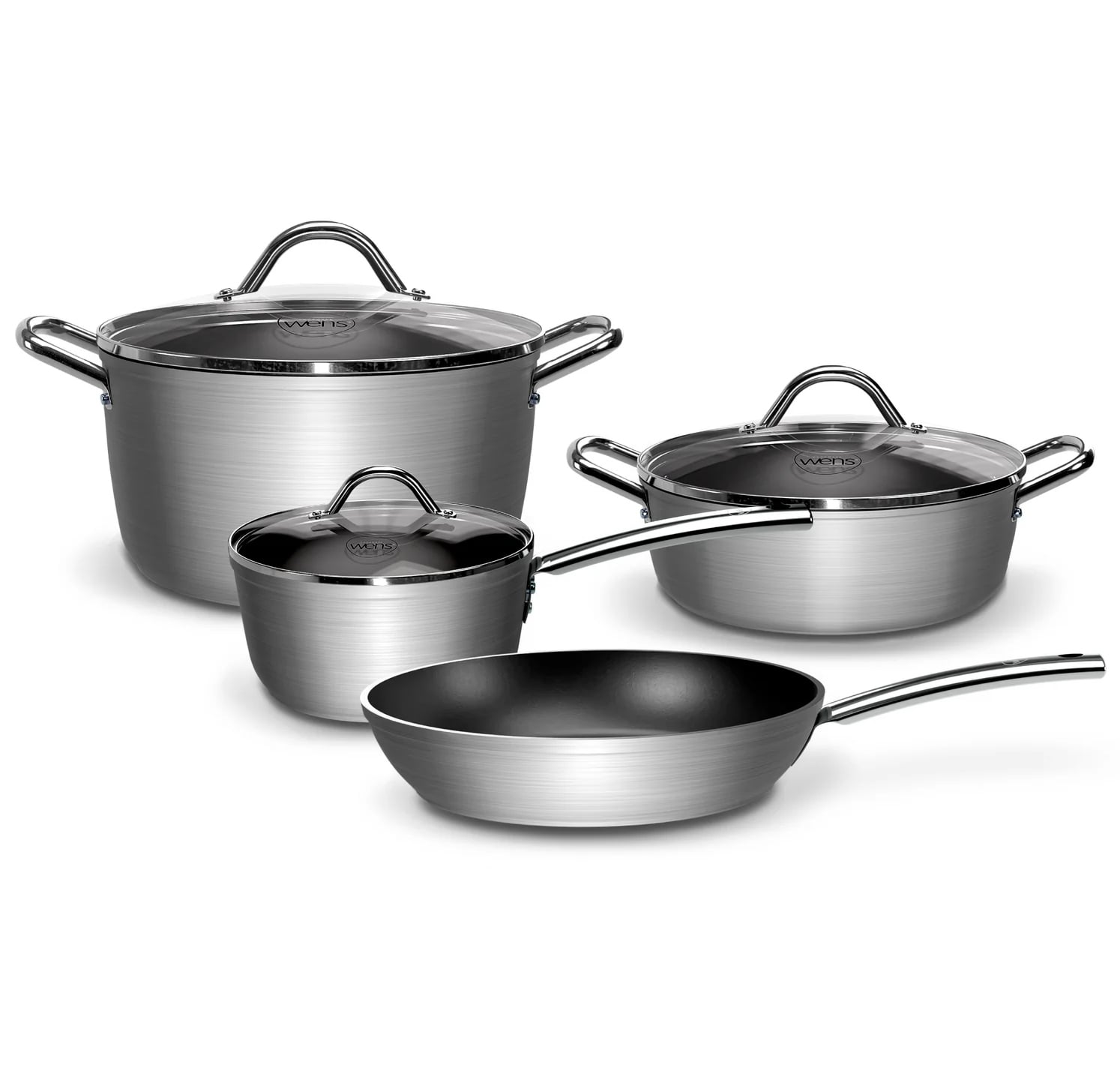 BATERÍA DE COCINA 7 PIEZAS ALUMINIO FORJADO HARD ANODIZED - 1