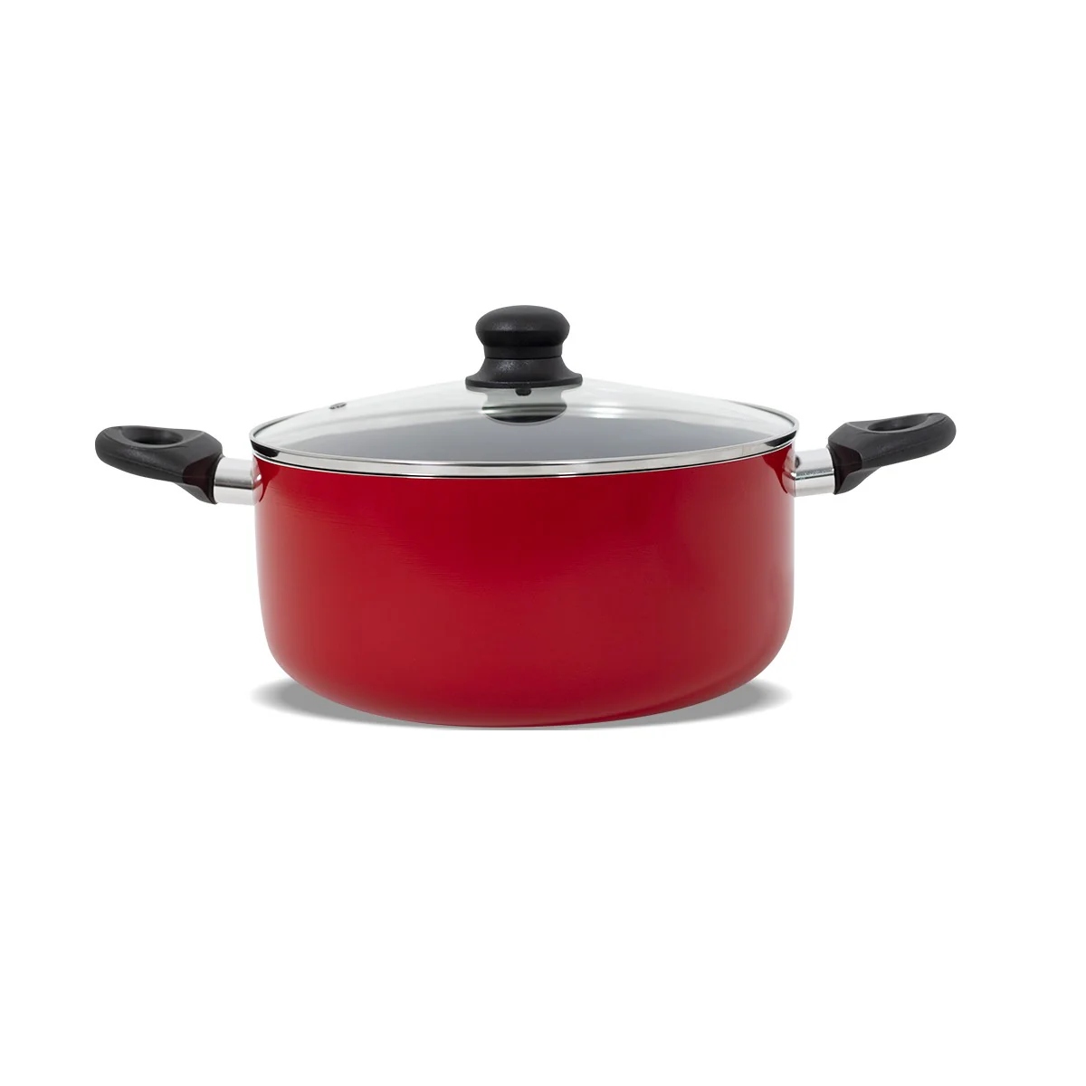 BATERÍA DE COCINA 7 PIEZAS ALUMINIO PRENSADO FIRENZE ROJA - 1
