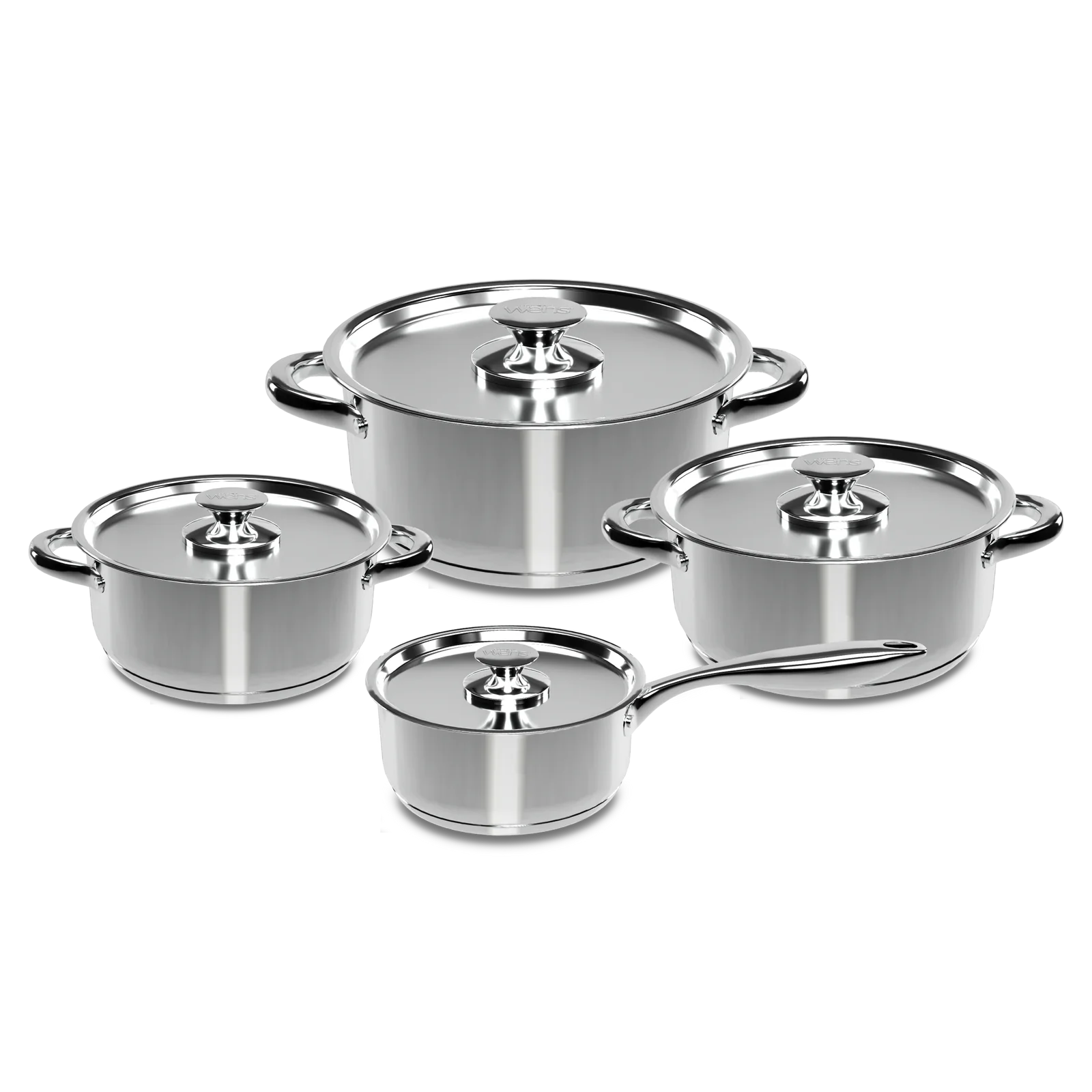 BATERÍA DE COCINA 8 PIEZAS ACERO INOXIDABLE 460-8SS - 1