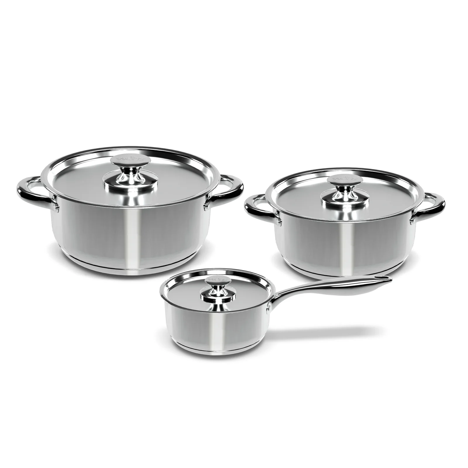 BATERÍA DE COCINA 6 PIEZAS ACERO INOXIDABLE 410-6SS - 1
