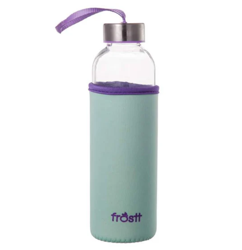 BOTELLA VIDRIO CON FUNDA 500ML MENTA - 1