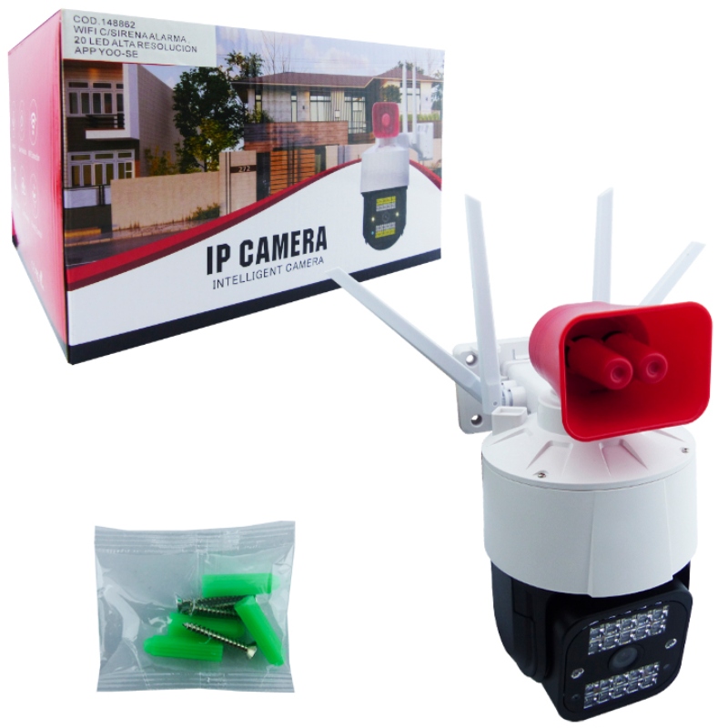 CÁMARA VIGILANCIA IP 20 LED WIFI SIRENA CONTROLADA - 3