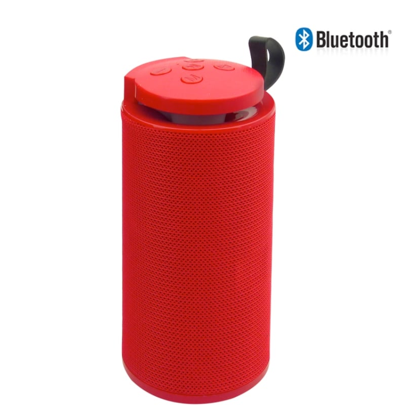 PARLANTE BLUETOOTH RECARGABLE CON LUZ GT-112 ROJO - 1