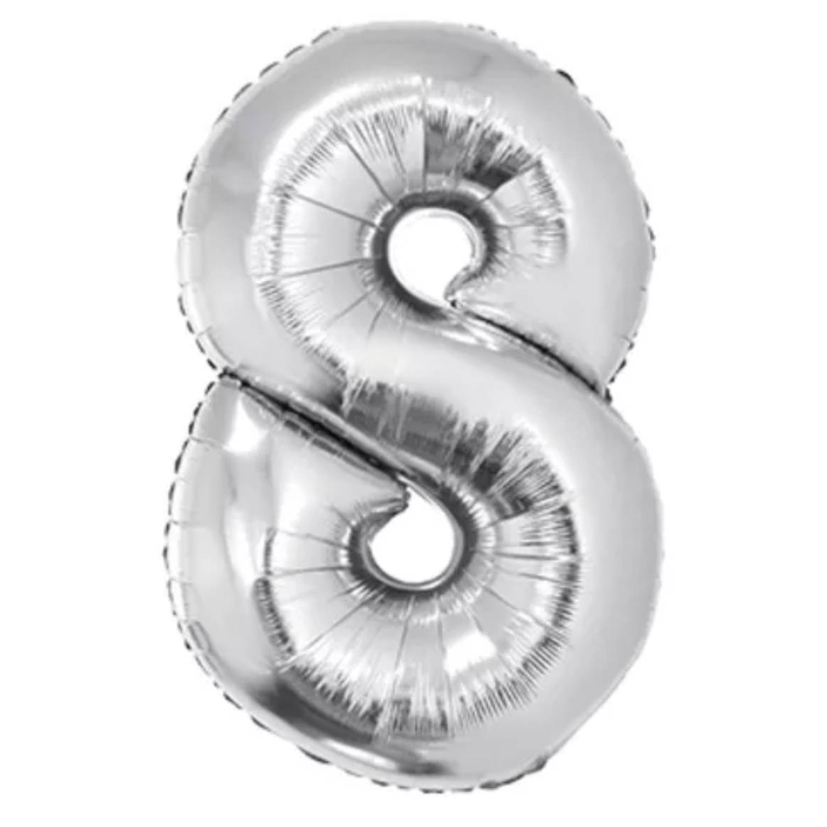 GLOBO OEM NÚMERO METALIZADO 36 PULGADAS # 8 PLATEADO - 1
