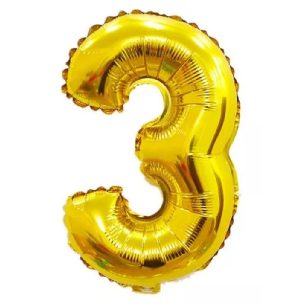 GLOBO OEM NÚMERO METALIZADO 36 PULGADAS # 3 DORADO - 1