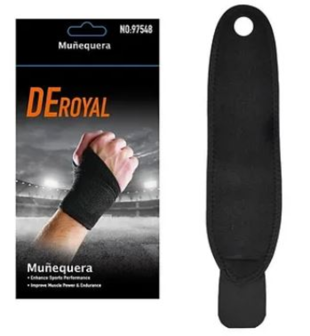 VENDA GASA OEM MUÑEQUERA ELASTICA ORTOPEDICA TUNEL CARPIANO MANO NEGRO - 1