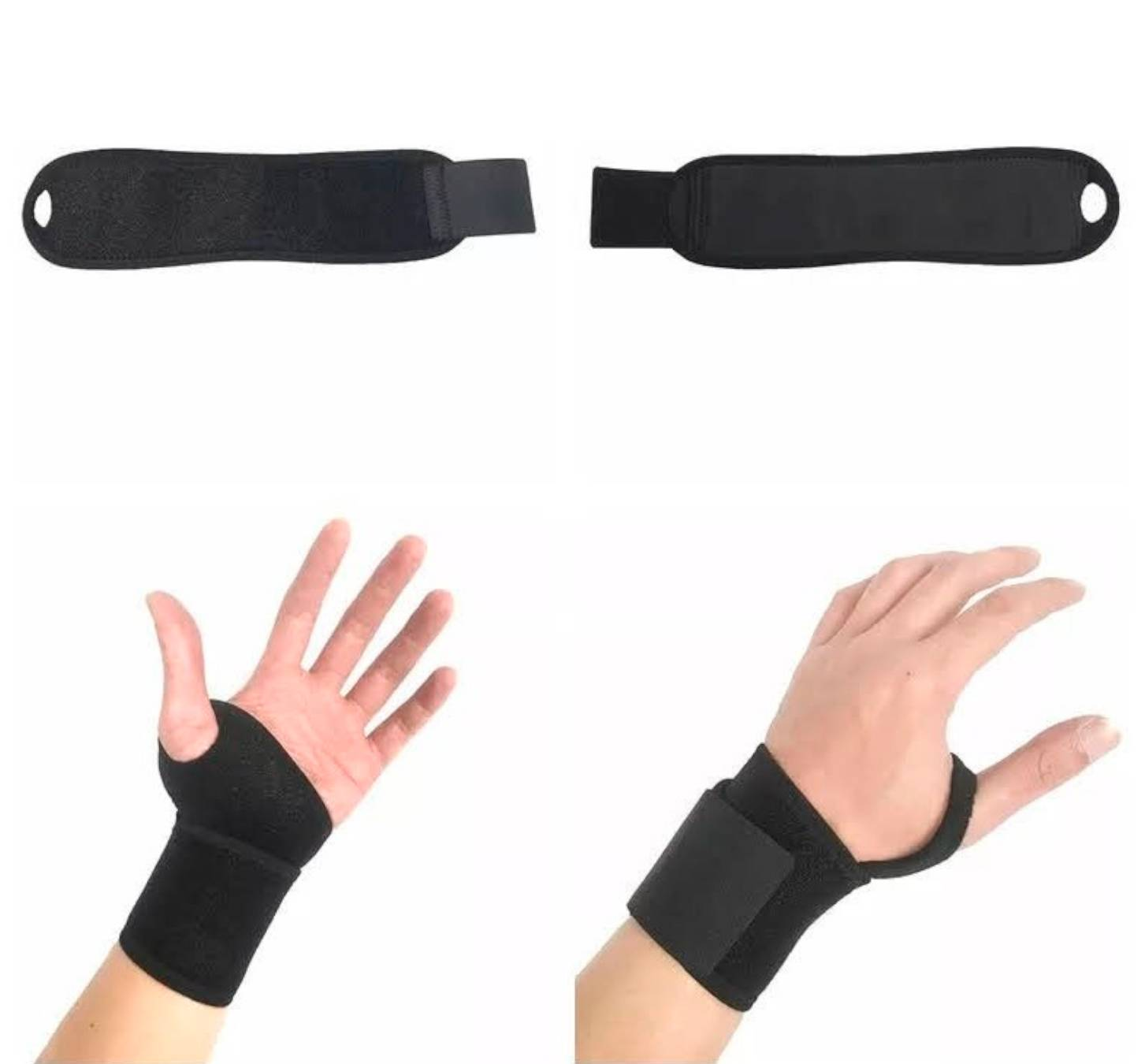 VENDA GASA OEM MUÑEQUERA ELASTICA ORTOPEDICA TUNEL CARPIANO MANO NEGRO - 4