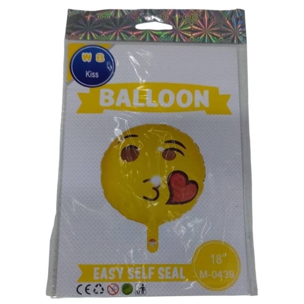GLOBO OEM METALIZADO 16 PULGADAS EMOJI BESO DORADO - 1