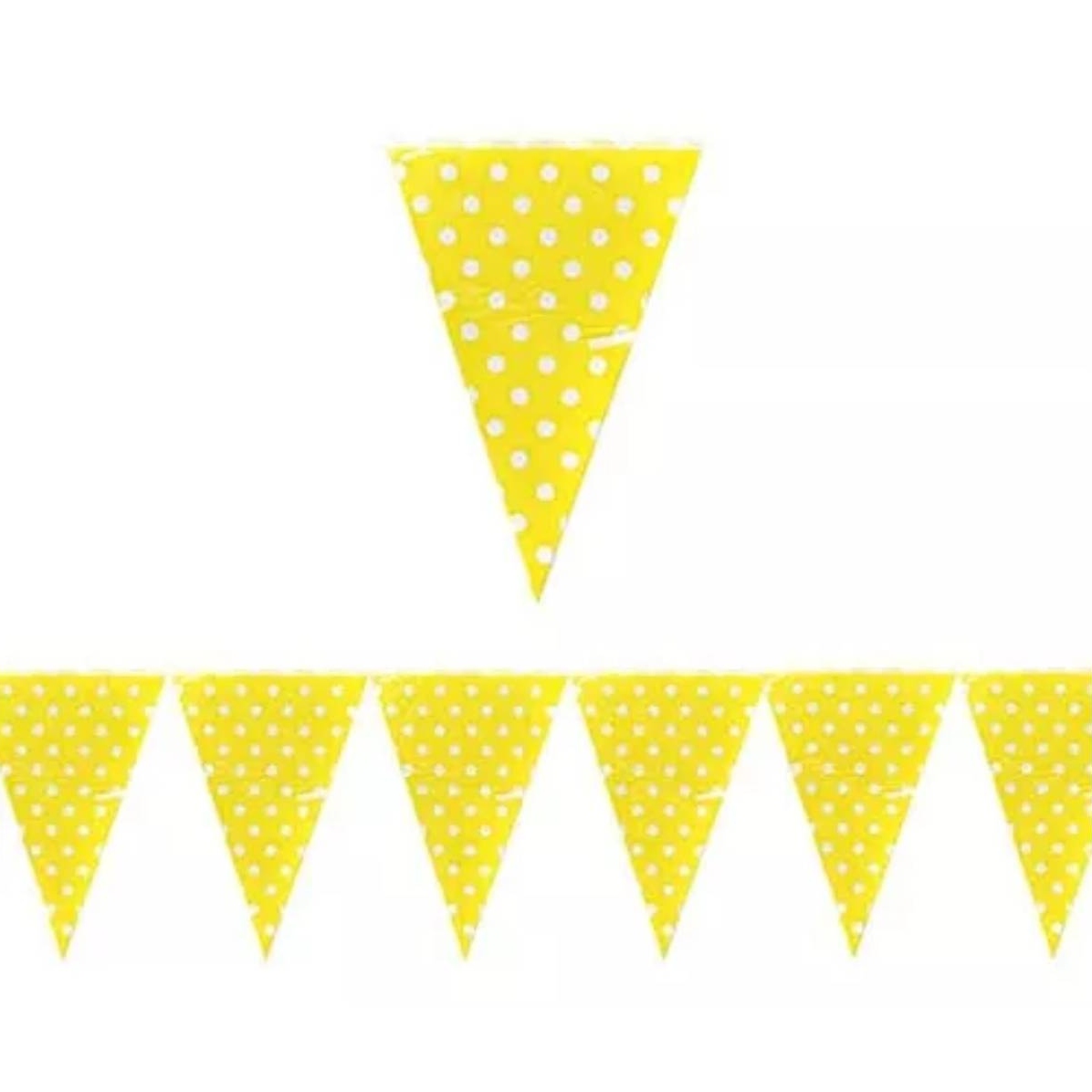 BANDERÍN OEM DECORATIVO CON PUNTOS AMARILLO - 1