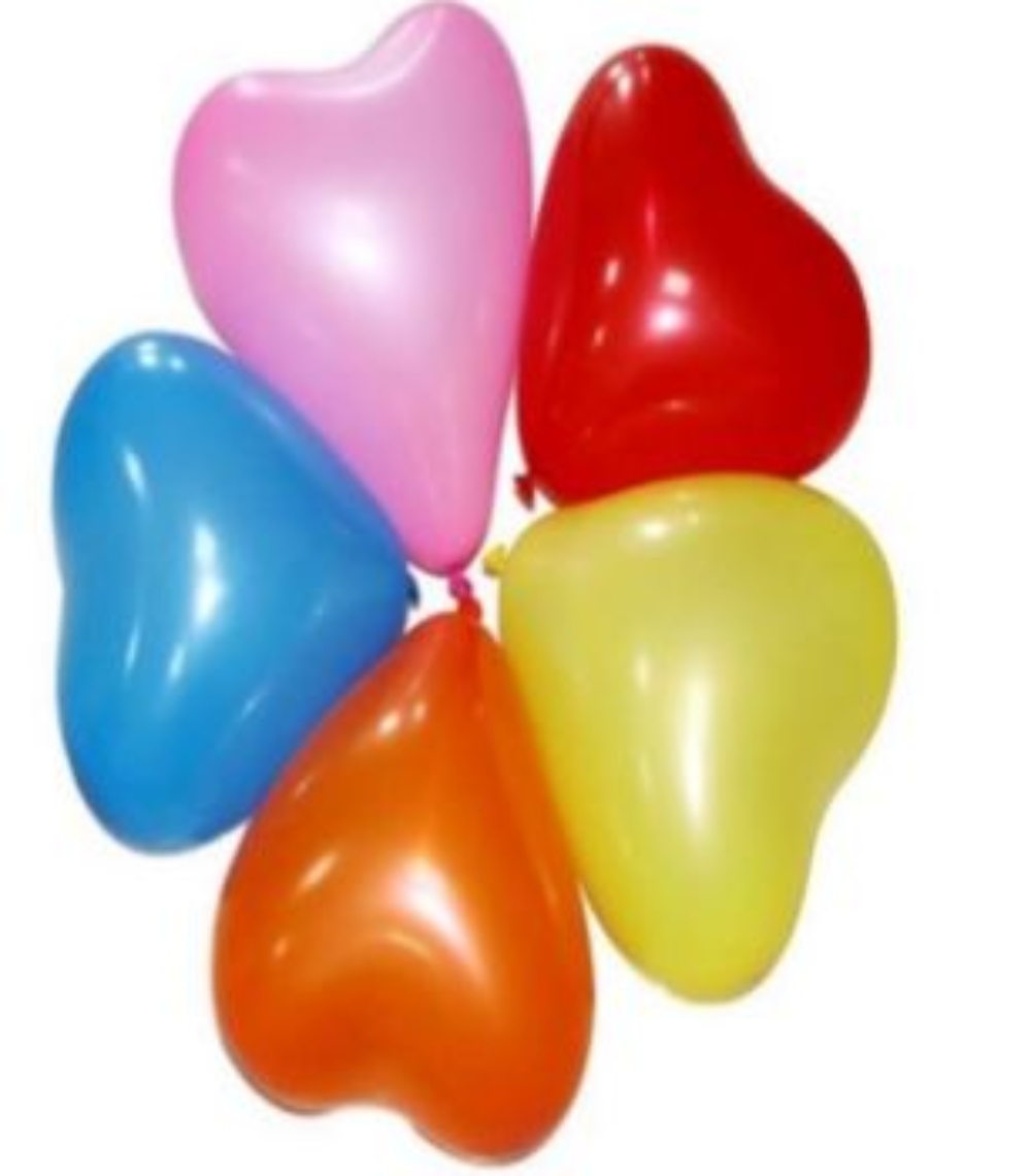 GLOBO OEM X 12 UNIDADES FORMA CORAZÓN SURTIDO - 1