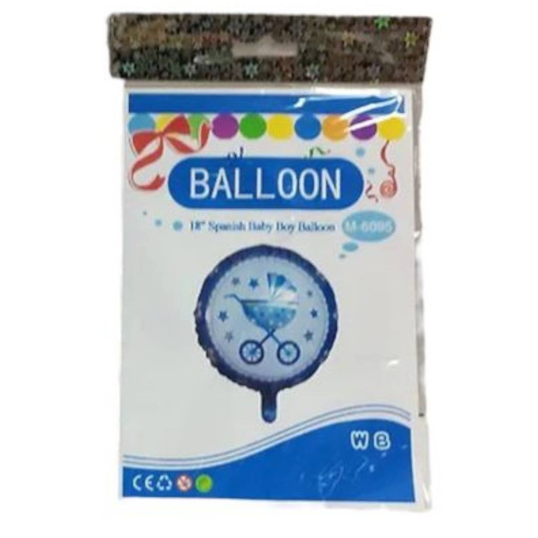 GLOBO OEM METALIZADO BABY SHOWER CELESTE - 1