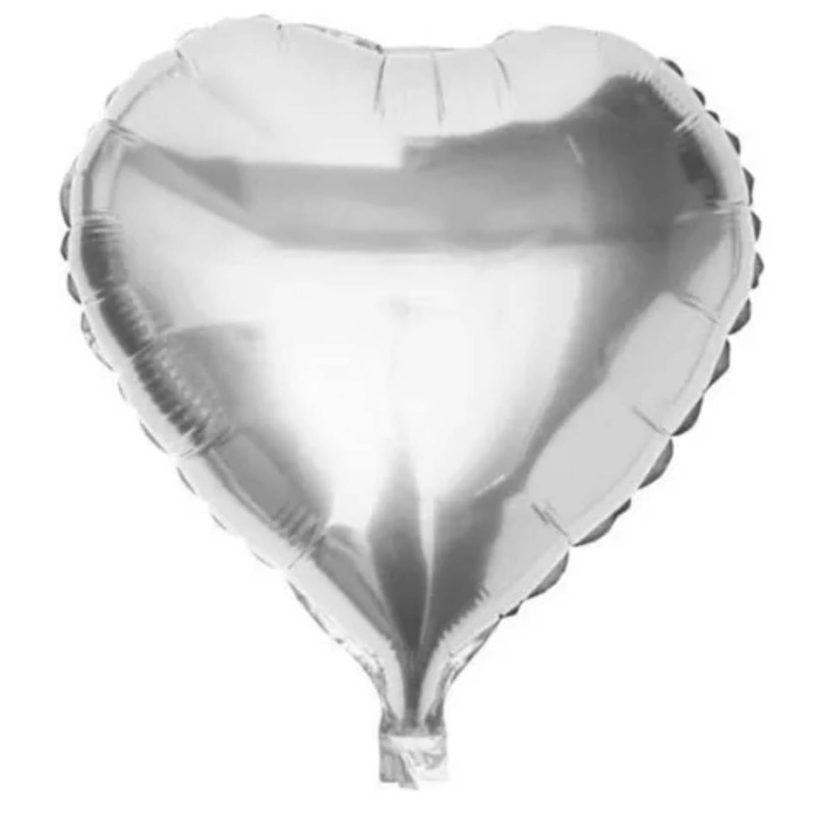 GLOBO OEM METALIZADO FORMA CORAZÓN 18 PULGADAS PLATEADO - 1