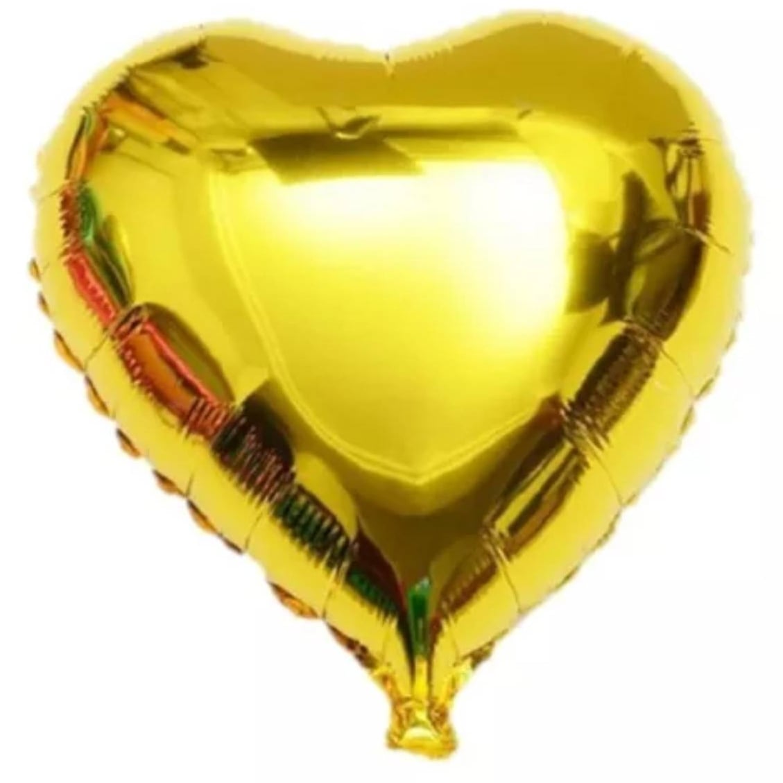 GLOBO OEM METALIZADO FORMA CORAZÓN 18 PULGADAS DORADO - 1