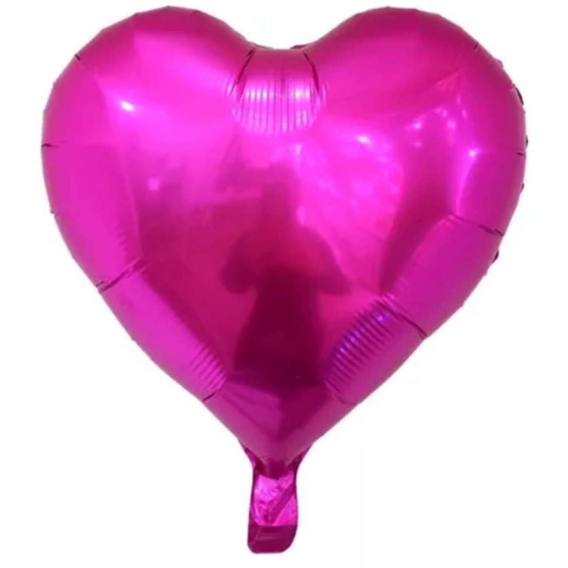GLOBO OEM METALIZADO FORMA CORAZÓN 18 PULGADAS FUCSIA - 1