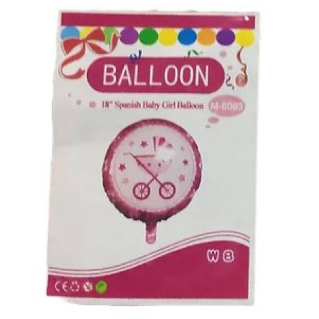 GLOBO OEM METALIZADO BABY SHOWER ROSADO - 1
