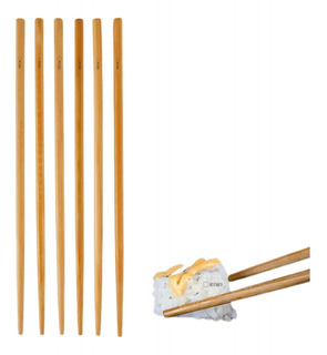 SET 10 PARES PALILLO CHINO/ JAPONÉS SUSHI BAMBÚ - 2