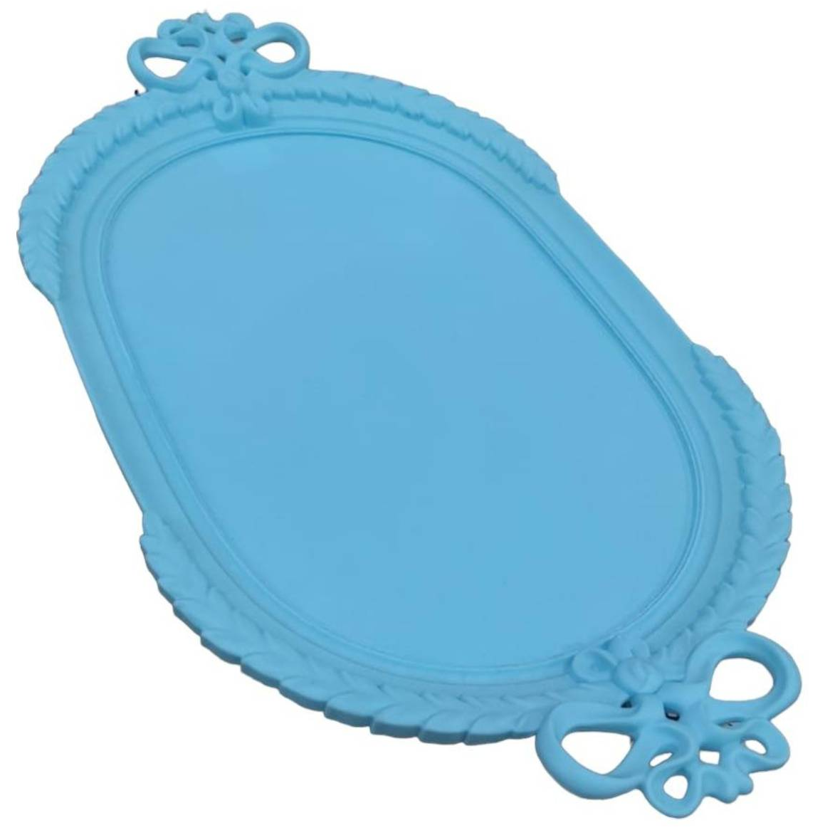 BANDEJA OEM FIESTAS OVALADA 25 X 38 CM CELESTE - 1