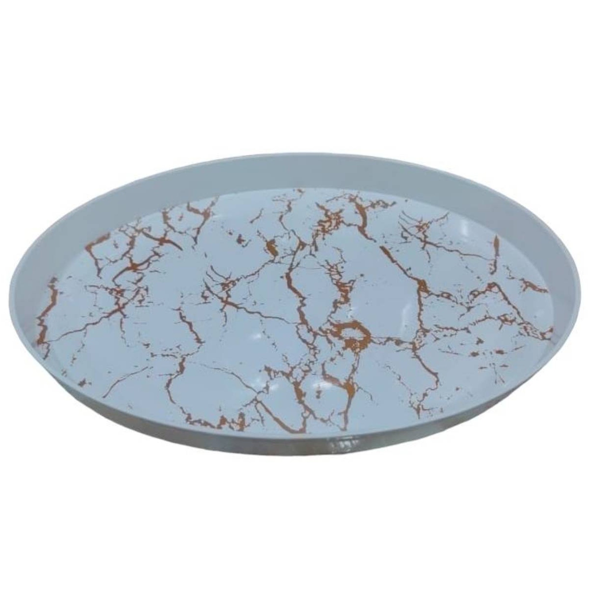 BANDEJA OEM OVALADA FIESTAS DECORATIVA 24 X 32 X 3 CM DORADO - 1