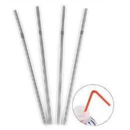 BOMBILLA OEM PLÁSTICA FLEXIBLES 100 UNIDADES PLATEADO - 2
