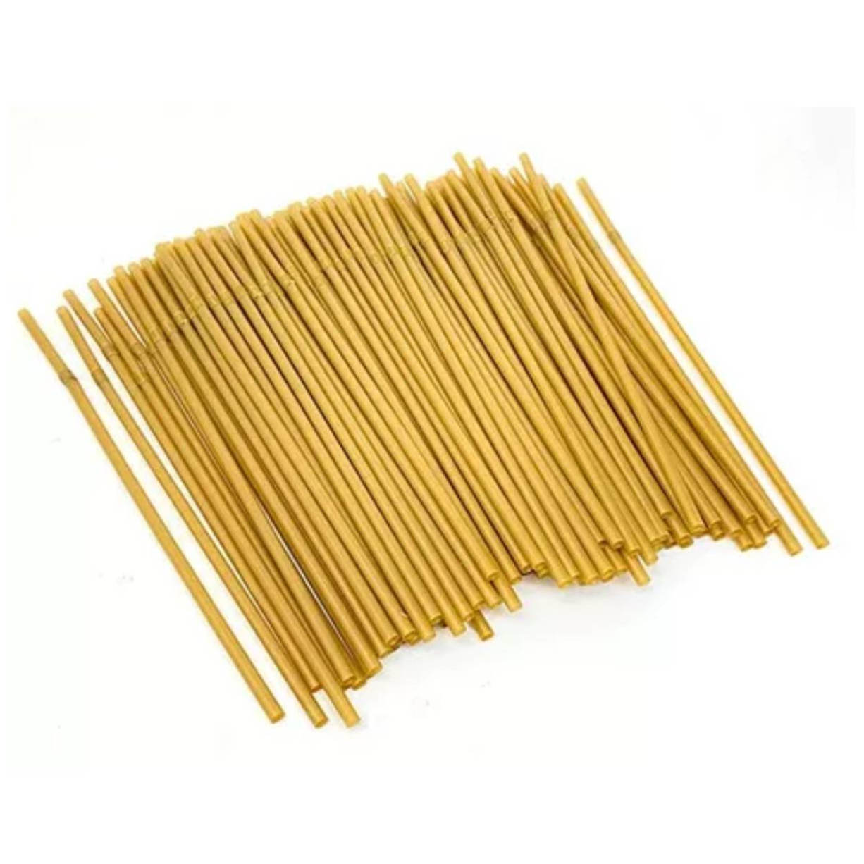 BOMBILLA OEM PLÁSTICA FLEXIBLES 100 UNIDADES DORADO - 1