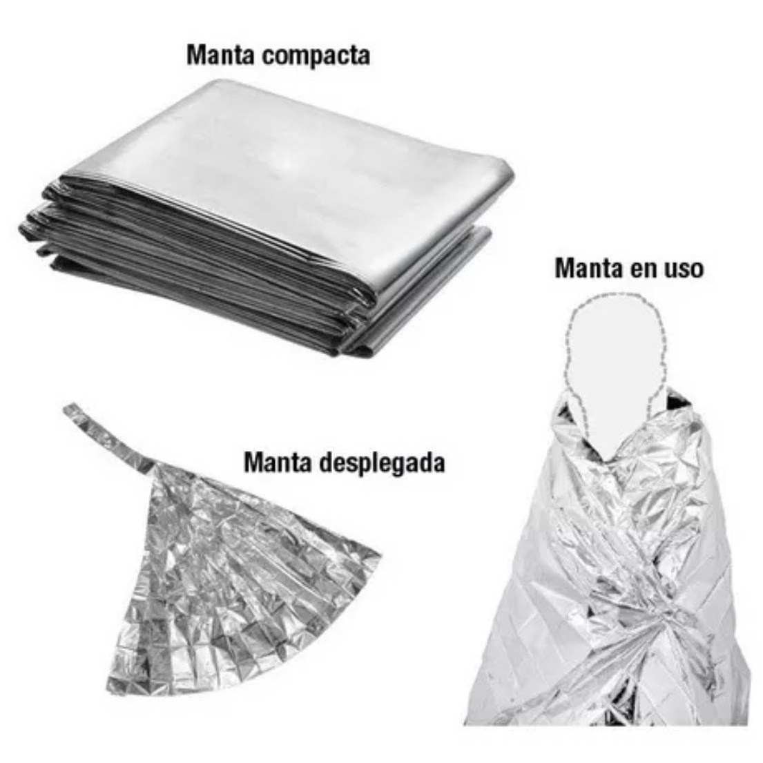 MANTA TERMICA OEM ALUMINIO EL FRIO 130 CM X 210 CM - 3