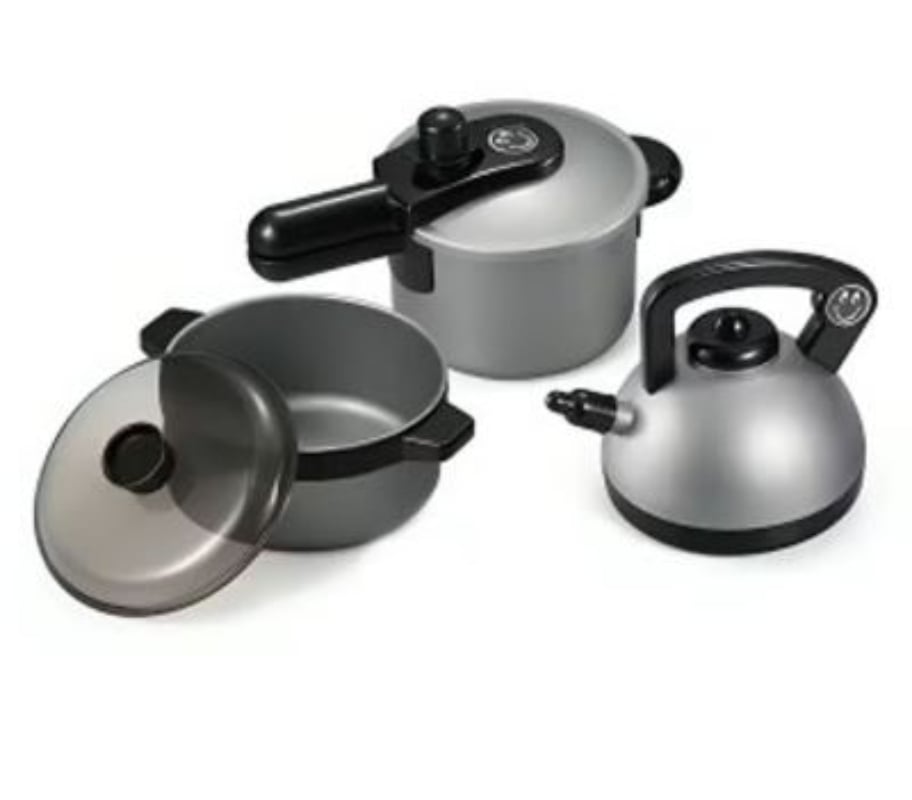 SET JUEGO DE COCINA ELEMENTOS DE COCINA JUGUETE PARA NIÑA - PLATEADO - 1