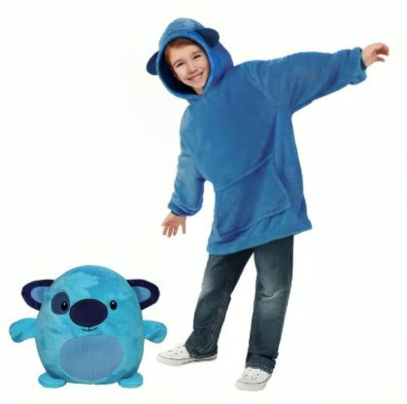 POLERÓN PELUCHE INFANTIL CON CAPUCHA MASCOTAS DIVERTIDAS - PERRO - 1