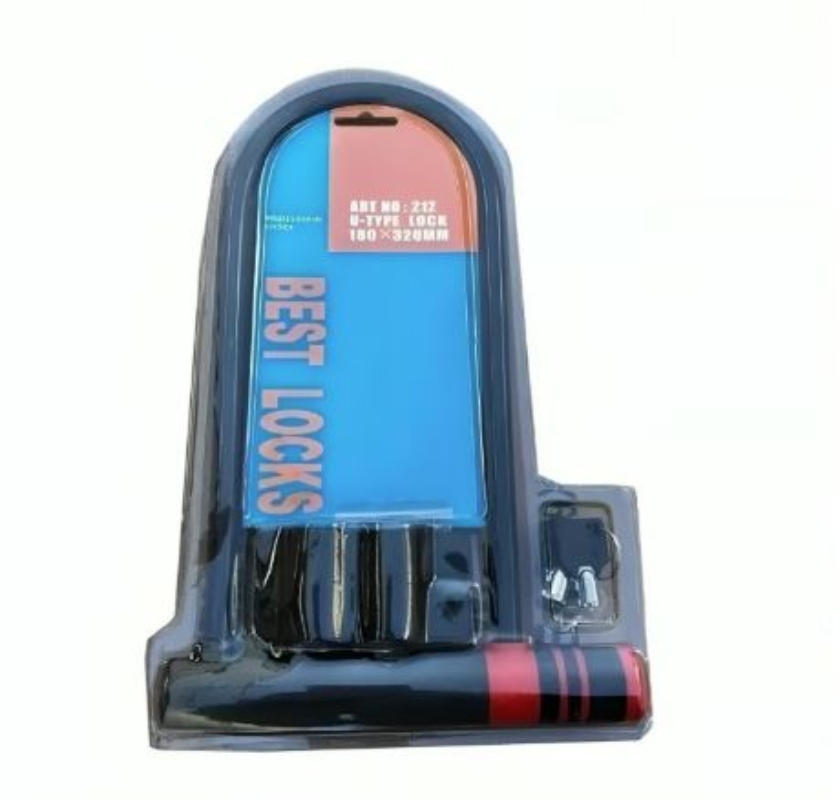 CANDADO OEM U LOCK BICICLETA Y MOTO 2 LLAVES GRANDE ACERO - 3