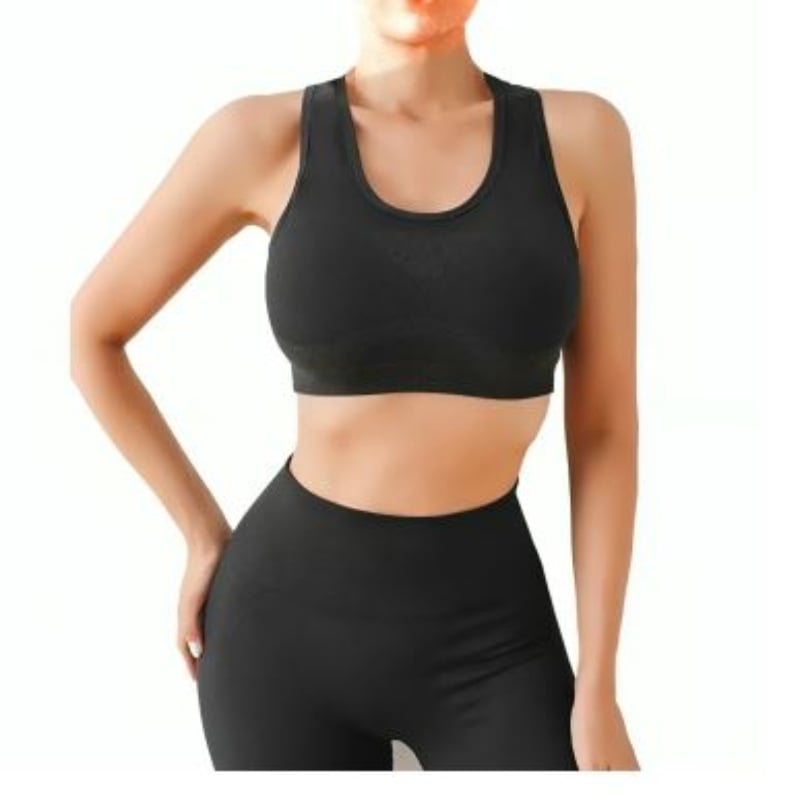 CONJUNTO DEPORTIVO PARA GYM MUJER OEM YOGA PETO Y SHORT LEVANTA GLUTEO - NEGRO - 1