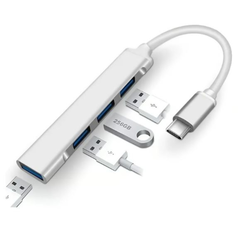 ADAPTADOR USB HUB TIPO C 4 X USB 3.0 4 EN 1 - 2