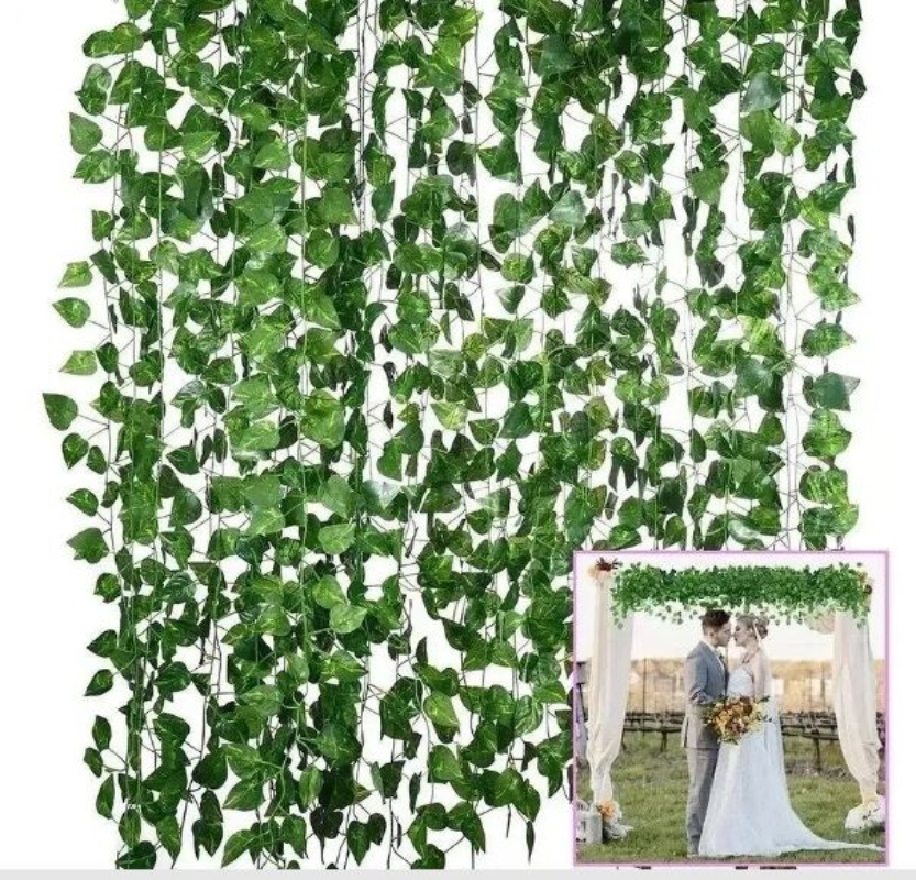 PLANTA ARTIFICIAL ENRREDADERA 12 TIRAS 210CM DECORACIÓN - 1